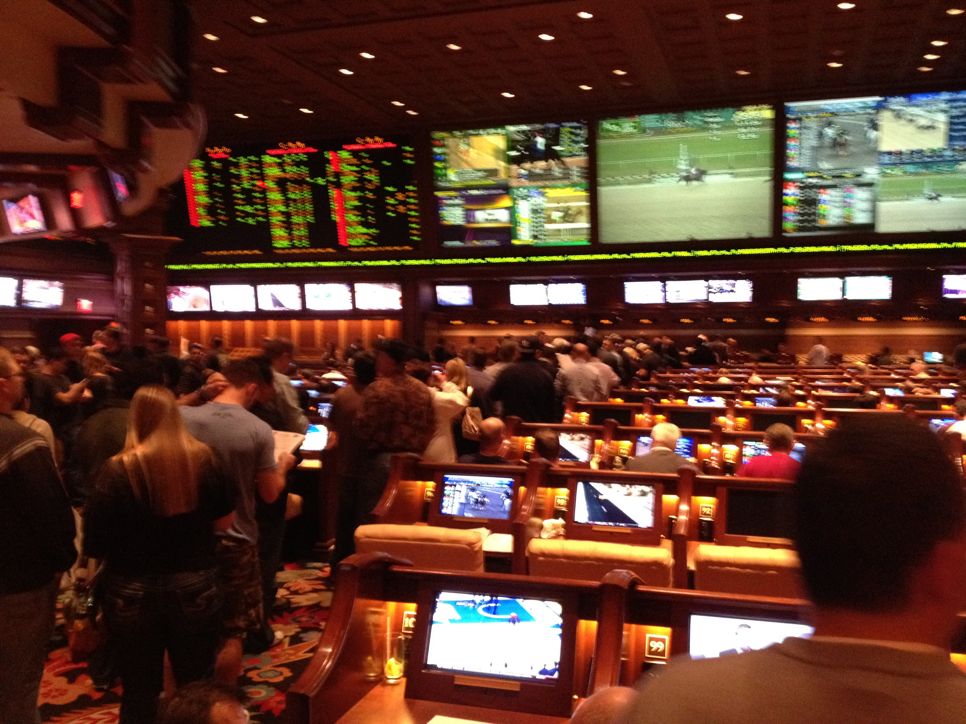 Las Vegas sports book in action