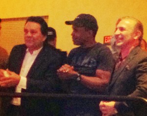 Robert Duran, Sugar Ray Leonard, and Ray Boom Boom Mancini at The Venetian Boxing Viewing Party