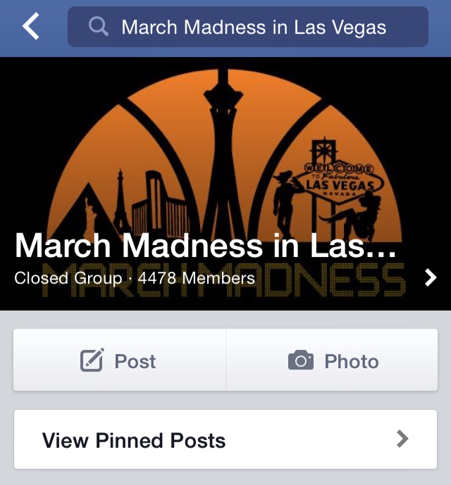 March Madness in Las Vegas Facebook Group