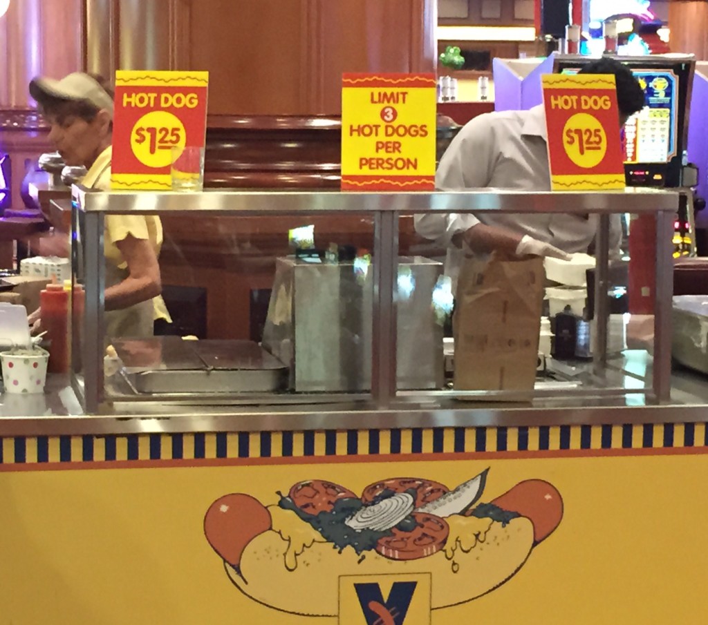 The Famous Hot Dog Cart at the South Point Sports Book