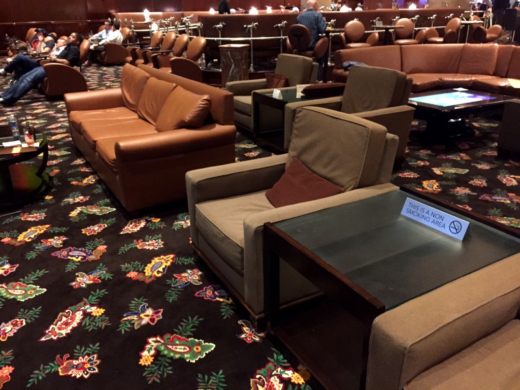 New Lounge Chairs & Sofas at Bellagio Sports Book. Fancy, Yes?